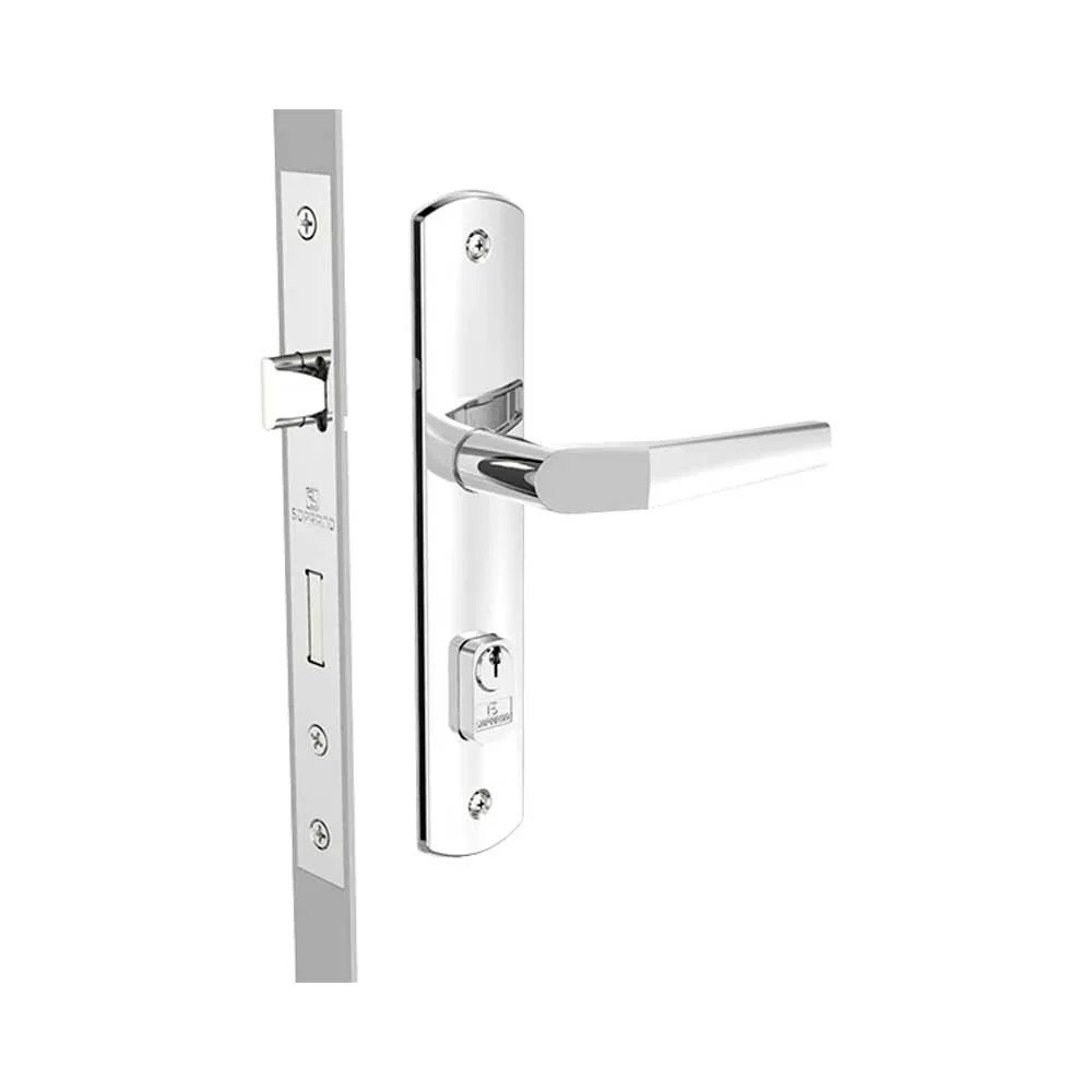 Fechadura Popline Reta Ext Cromado 40x53 Soprano